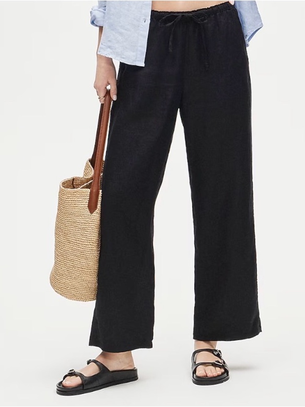 J. Crew Soleil pants Size XXL Black Linen Item CI939 NEW With Tags 98.00